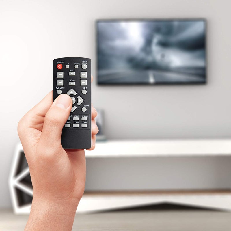 Motiexic Replacement Remote Control for LG DP132 DP132NU DVD Player, for All LG COV31736202 DVD Player with Remote Control Holder (Black) - Image 3